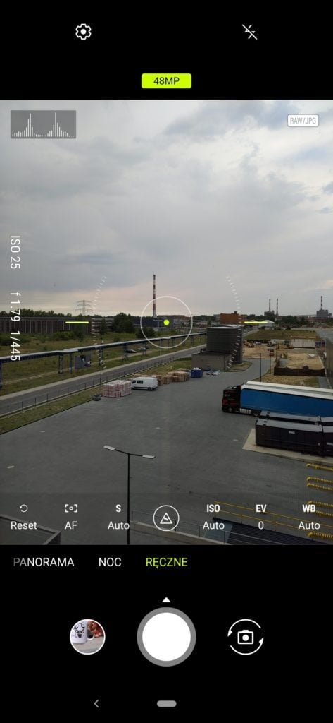 Asus Zenfone 6 aplikacja kamery tryb ręczny wraz z ustawieniami