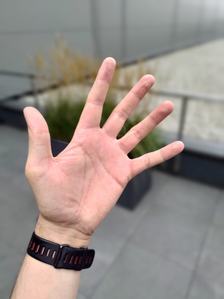 Asus Zenfone 6 tryb portretowy zdjęcie ręki