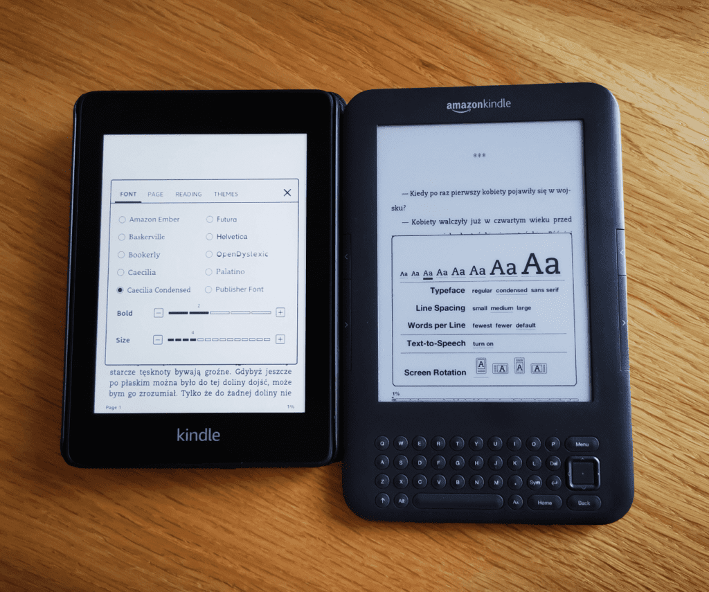 Kindle Paperwhite 4 recenzja, porównanie z Kindle Keyboard. Jak