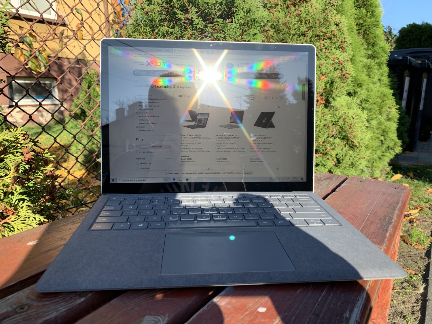 surface laptop 3 13 słońce