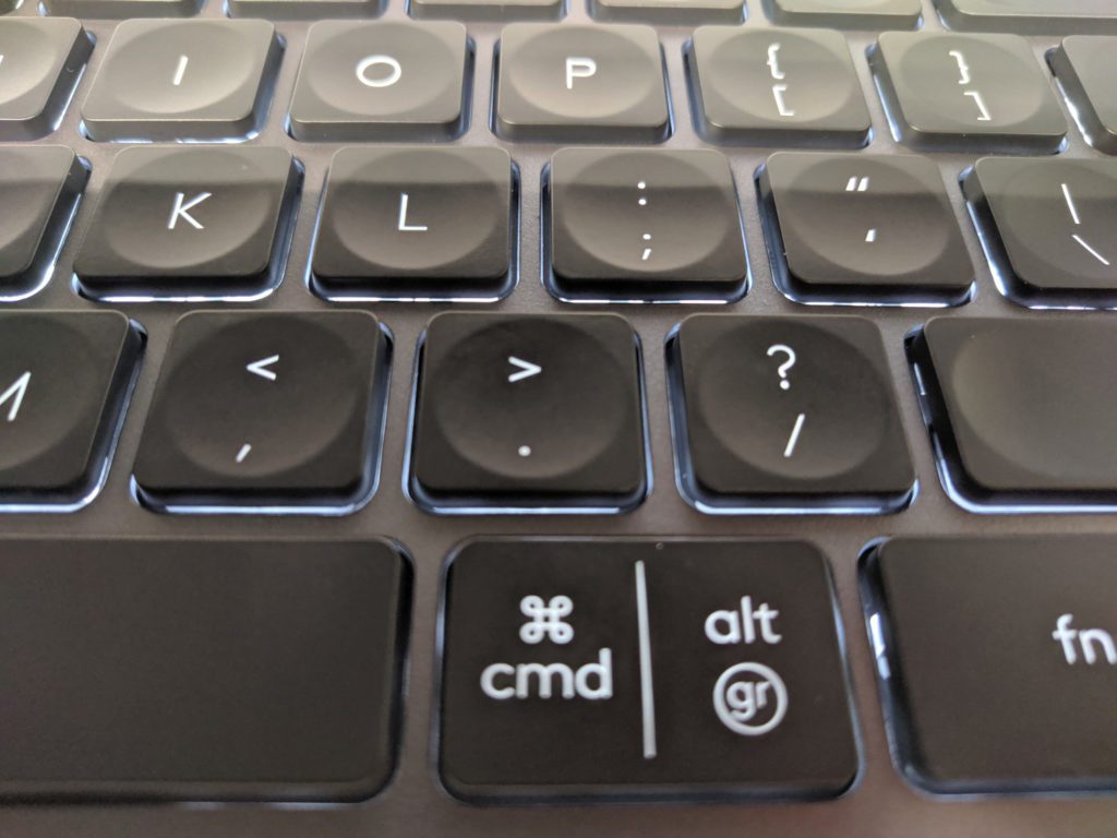 Logitech MX Keys jak wygląda podświetlenie klawiatury