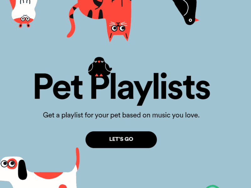 Spotify uruchamia Pets Playlists. Poznajcie konfigurator muzyki dla zwierząt domowych