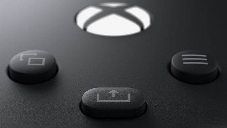 Xbox series X przycisk share na padzie