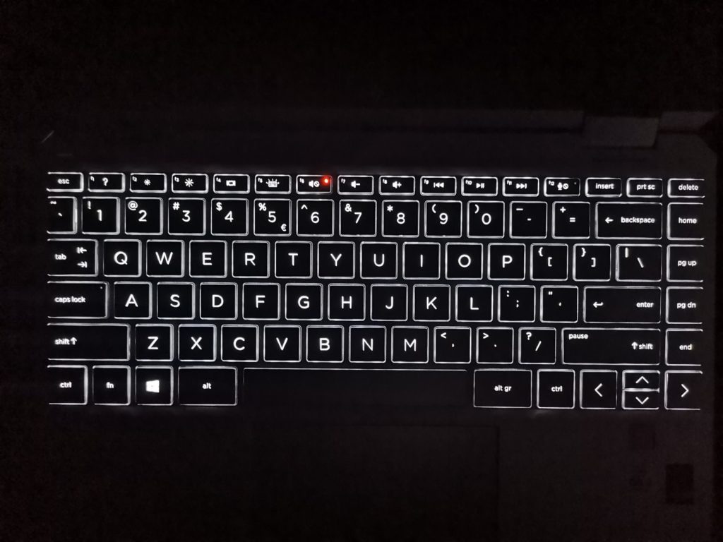 HP spectre x360 klawiatura podswietlana