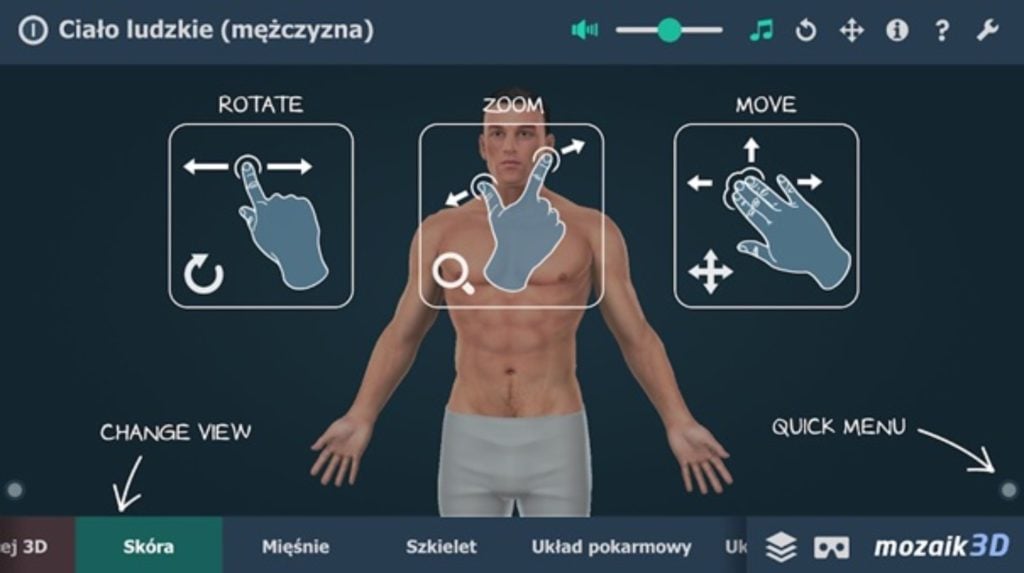 aplikacja ciało ludzkie