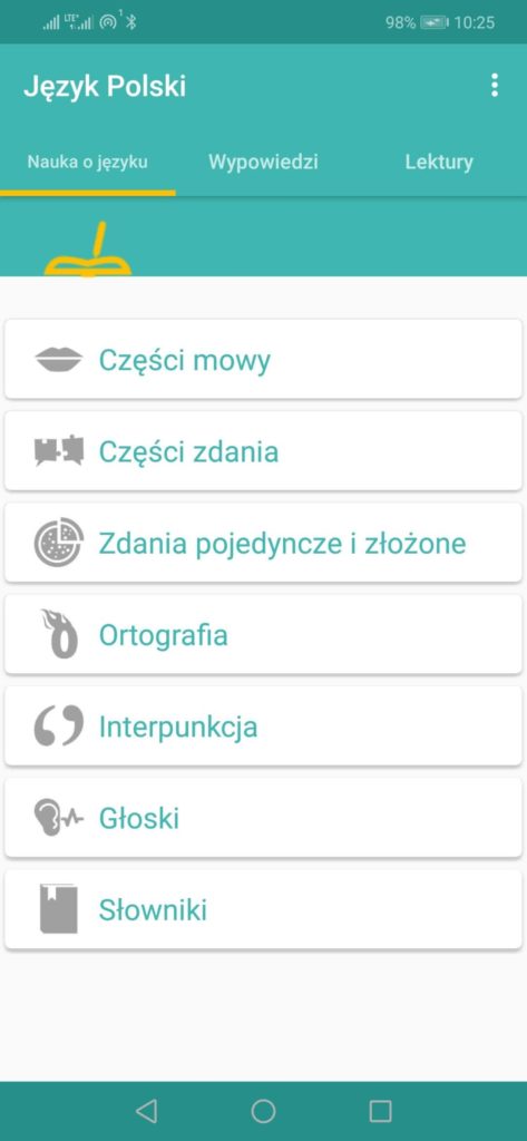Aplikacja j.polski nauka o języku