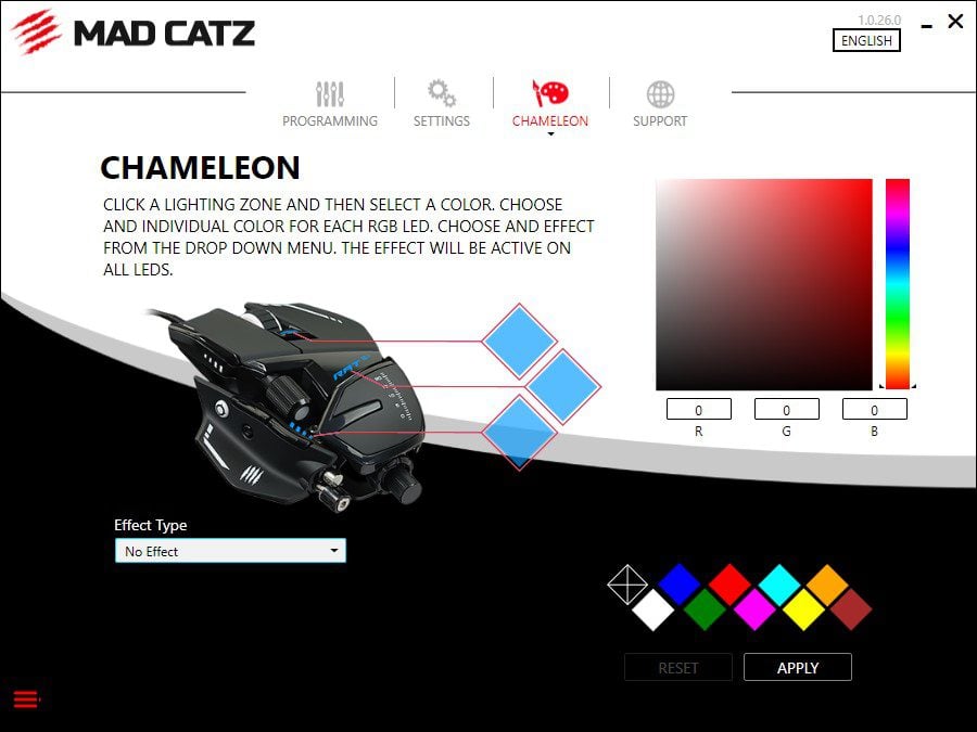 Mad Catz RAT 8+ chameleon oprogramowanie podświetlenie