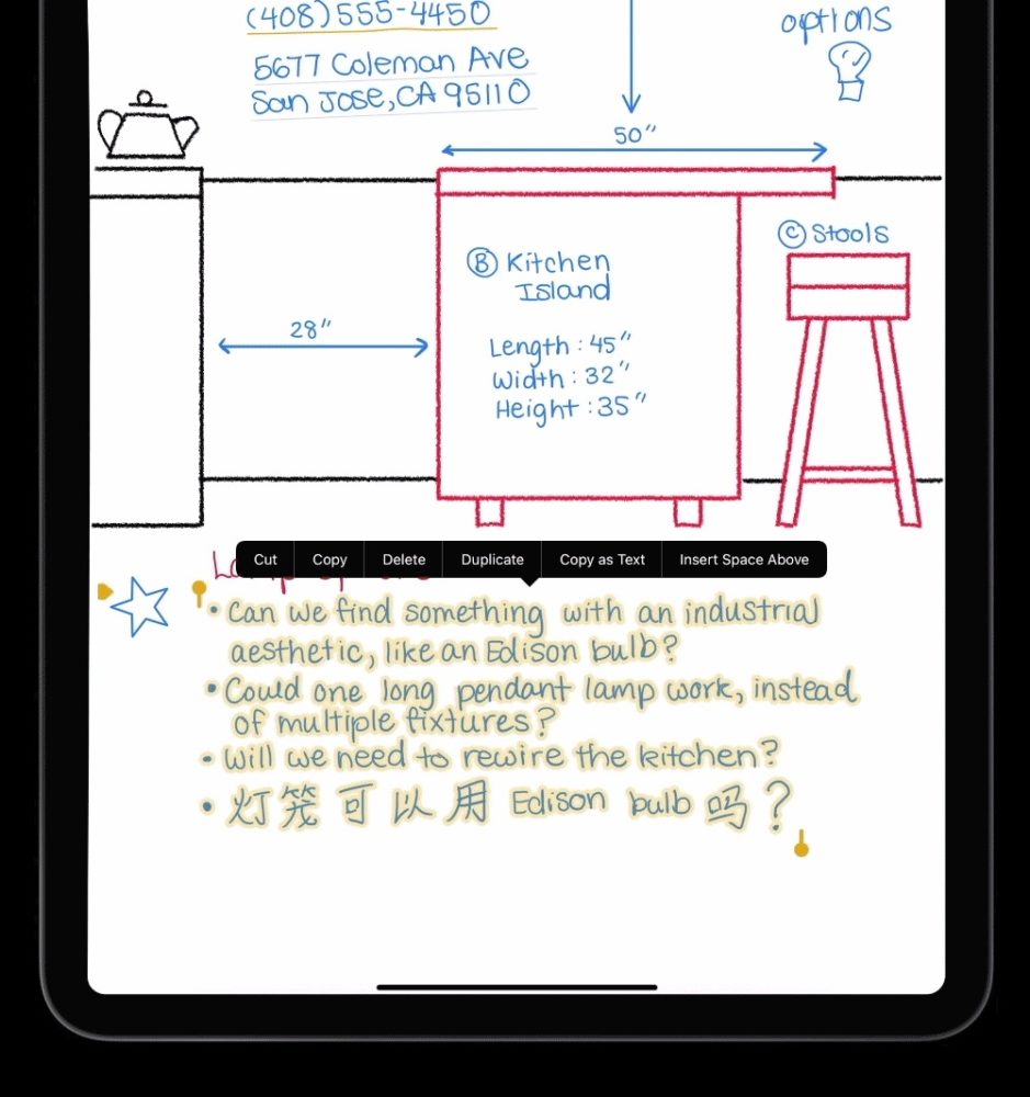 iPadOS 14 scribble
