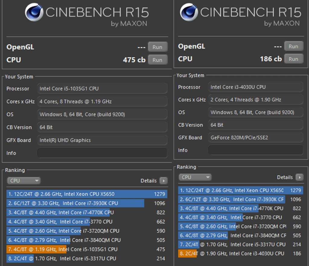 cinebench r15 compare acer swift 3 asus k555l