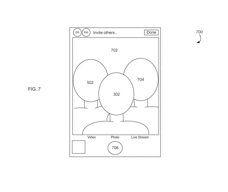 patent apple - grupowe selfie
