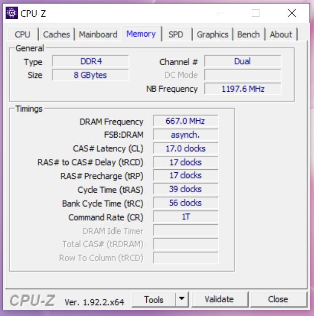 MateBook 13 Ryzen CPU-Z memory