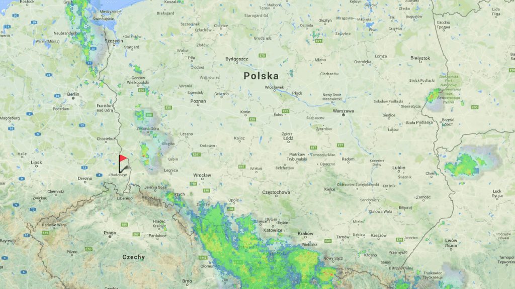 antistrom.eu radar burz mapa