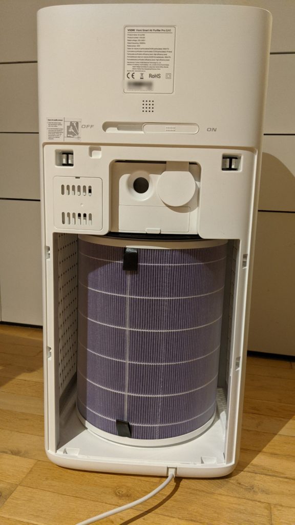 viomi smart air purifier pro z otwartą komorą filtra