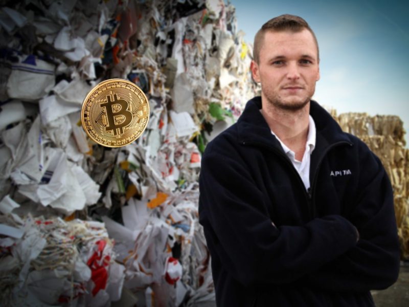 Mężczyzna wyrzucił dysk z bitcoinami o wartości miliarda złotych