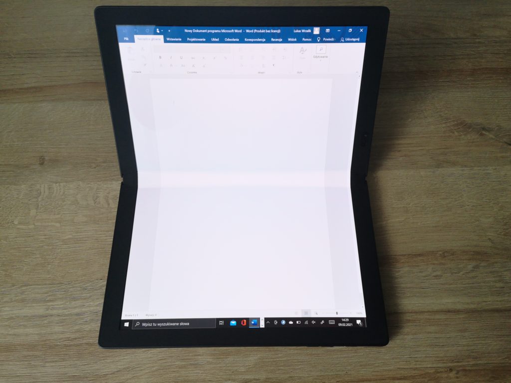Lenovo ThinkPad X1 Fold word