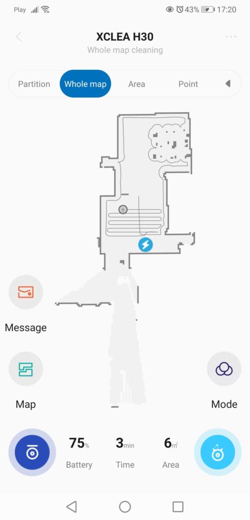 Aplikacja XClea mapowanie sprzątanego pomieszczenia
