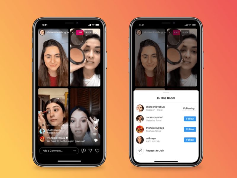 Instagram uruchamia Live Rooms – nową funkcję do prowadzenia wieloosobowych transmisji na żywo