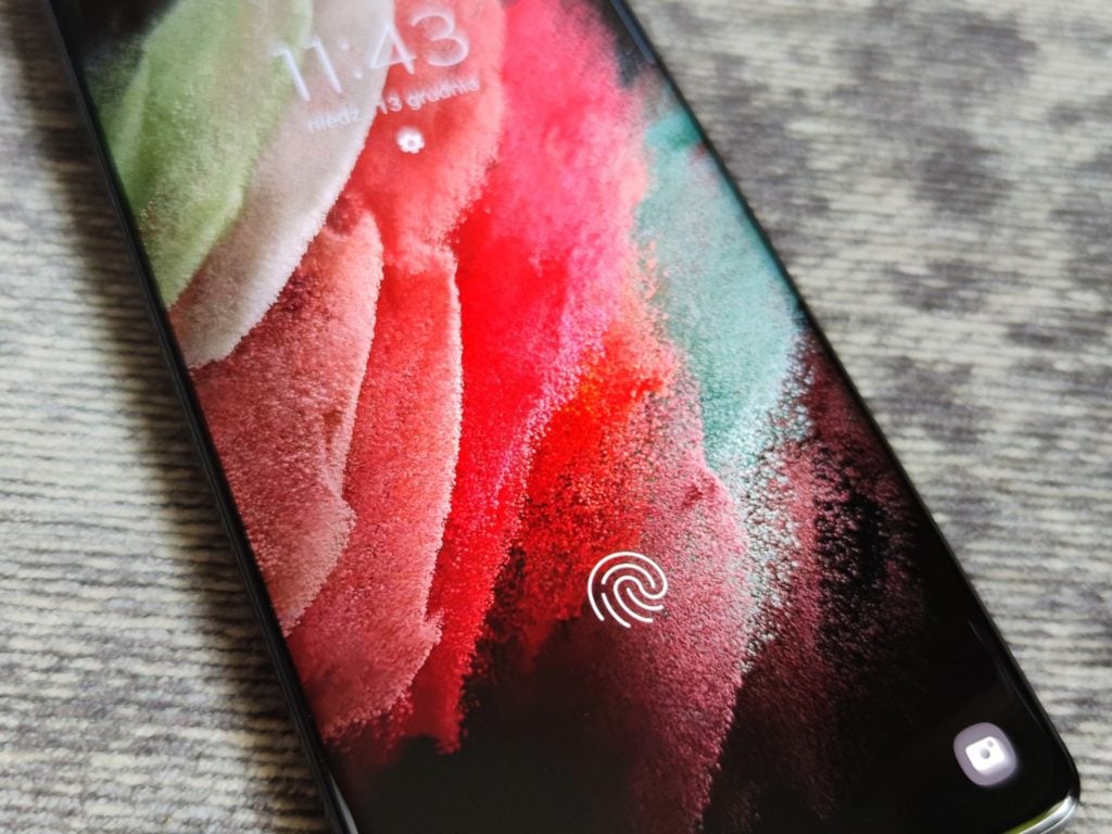 czytnik linii papilarnych w Samsung Galaxy S21 Ultra