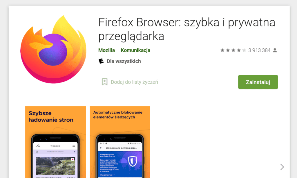 firefox mobile google play