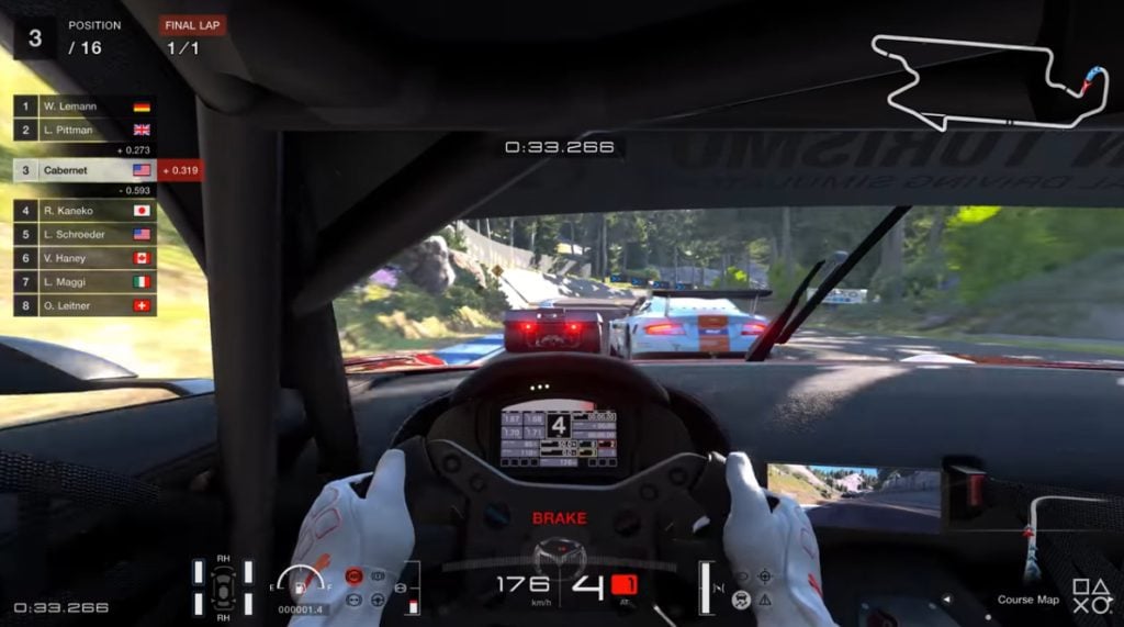 Gran Turismo 7 widok z kabiny