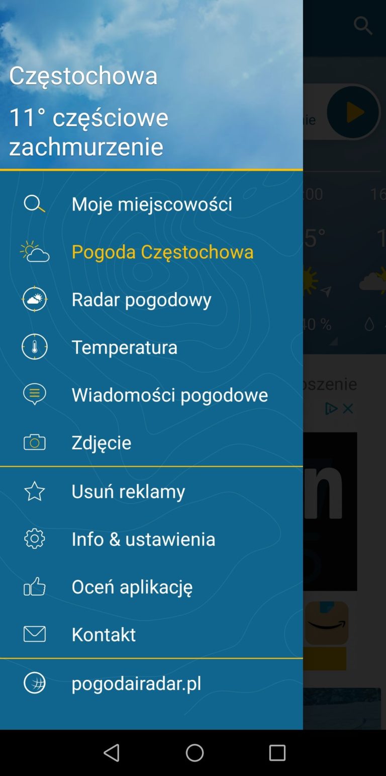 aplikacja pogodowa android ios