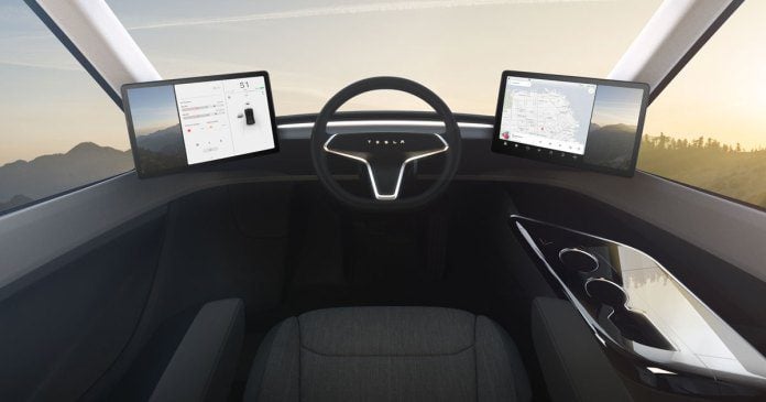 Tesla Semi wnętrze