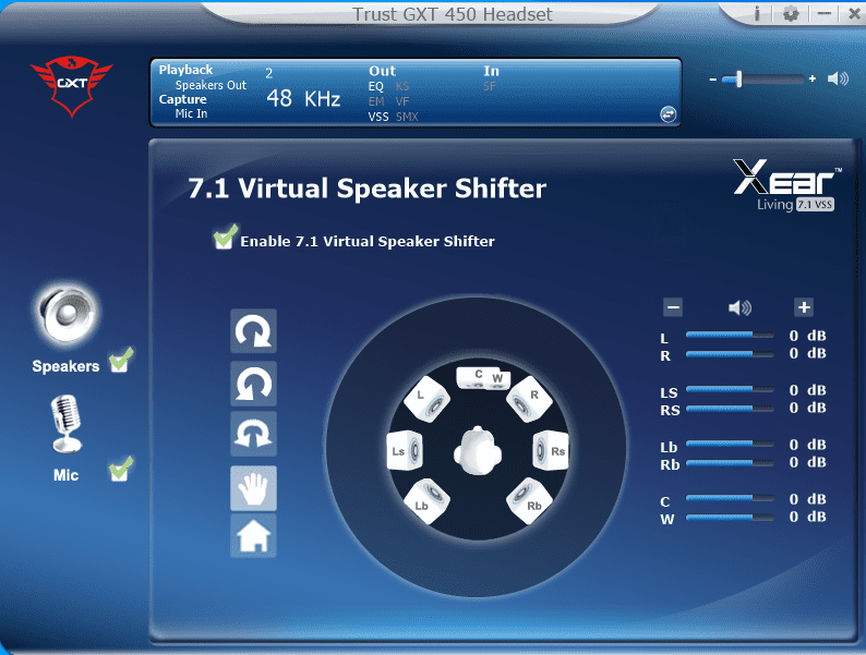 Virtual speaker aplikacja GXT