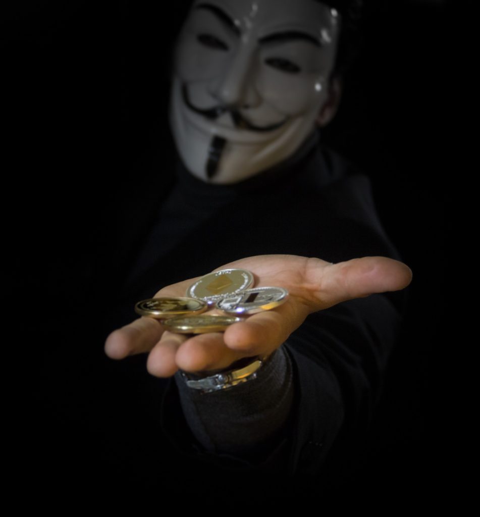 cryptojacking monety maska