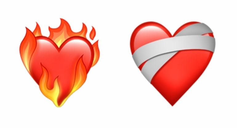 nowe emoji na ios serca