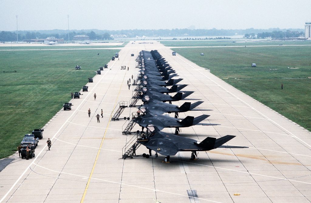 F-117 przed wylotem do Arabii Saudyjskiej