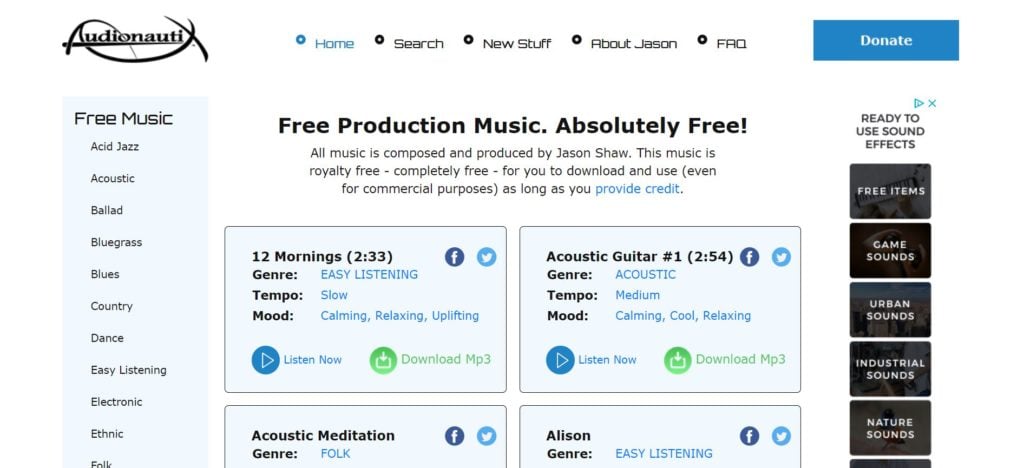 Audionautix aplikacja do darmowej muzyki