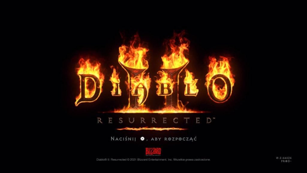 Diablo 2 Resurrected main title