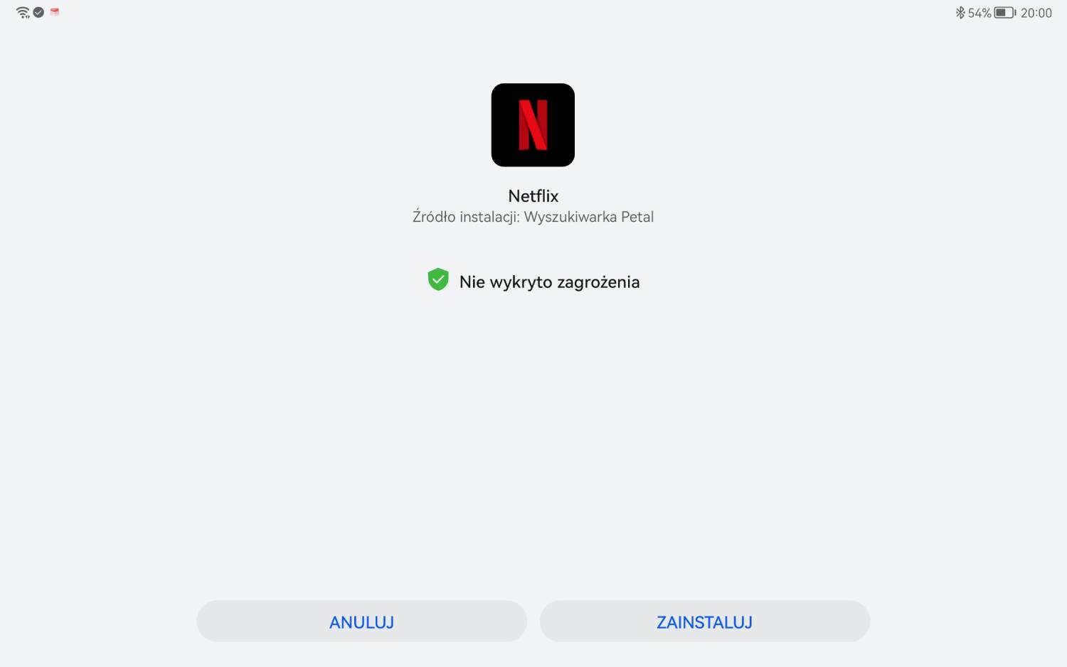 Netflix w wyszukiwarce Petal