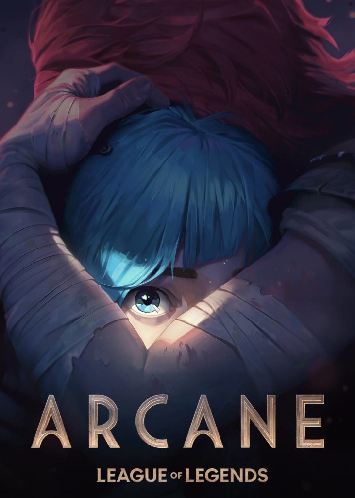plakat serialu arcane na netflix z uniwersum league of legends