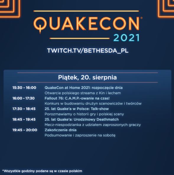 harmonogram QualeCon 2021 piątek