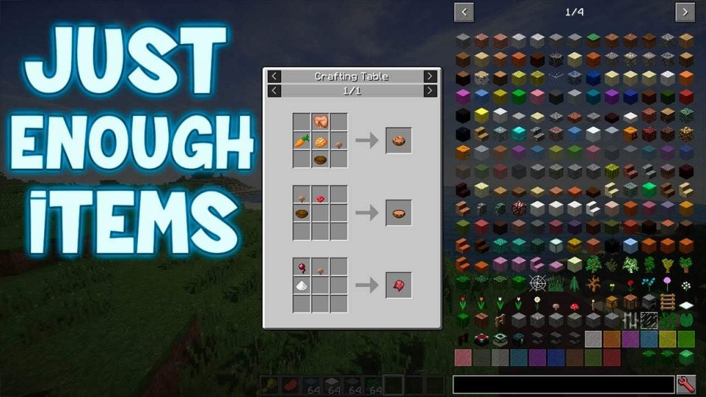 Just Enough Items (JEI) Minecraft