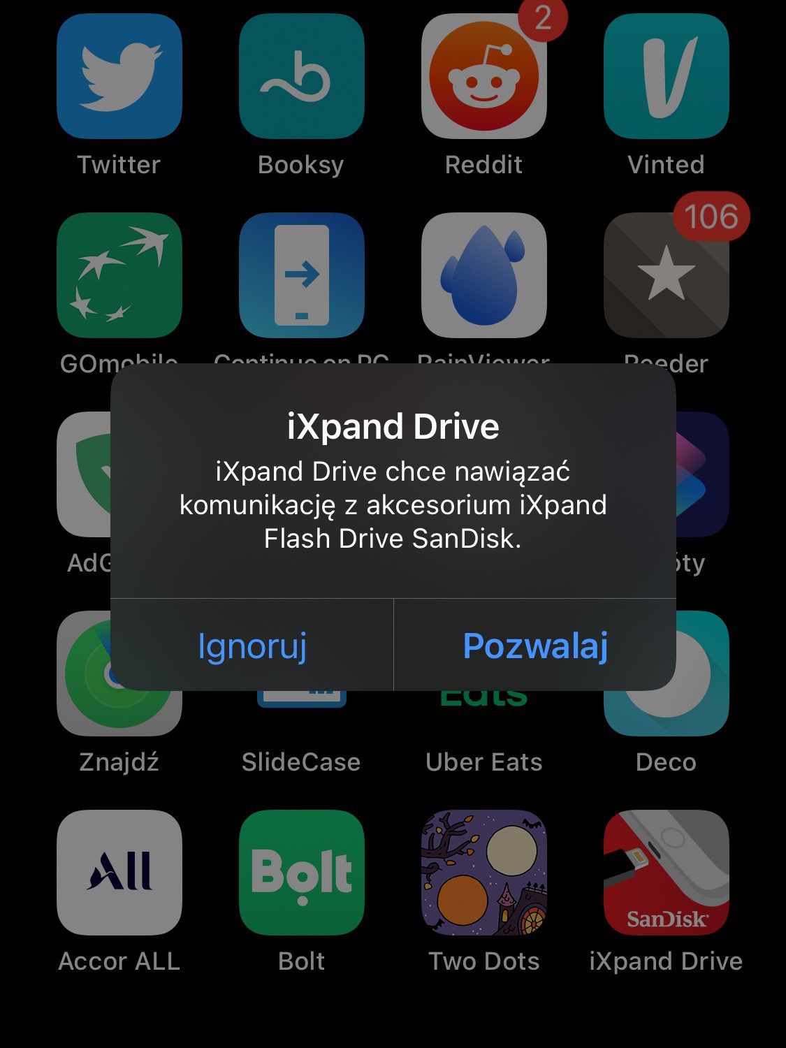 uruchamianie aplikacji ixpand drive