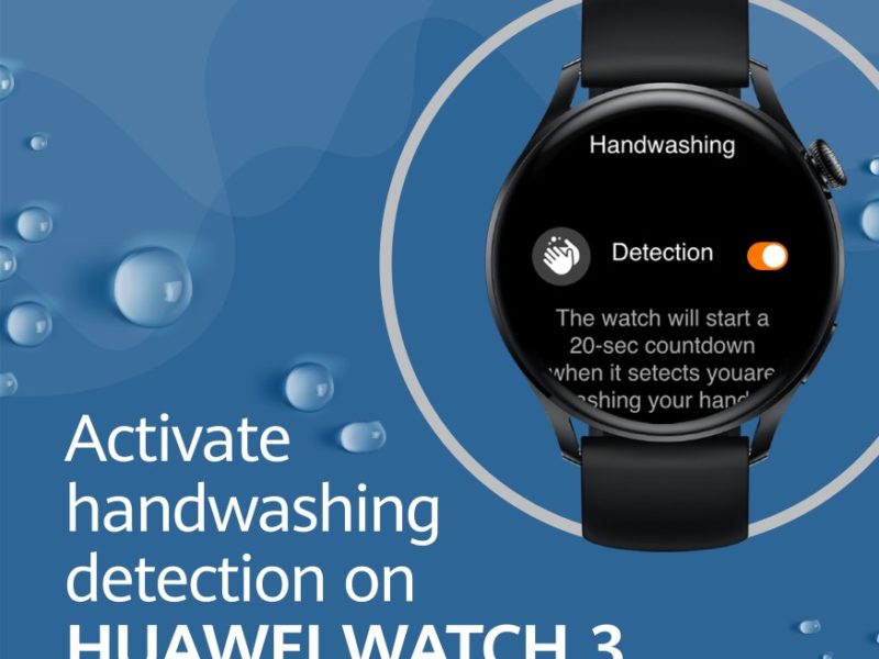 Czujnik mycia rąk dostępny w zegarkach Huawei Watch 3. Jak działa?