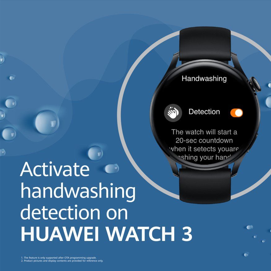 Huawei Watch 3 czujnik mycia rąk