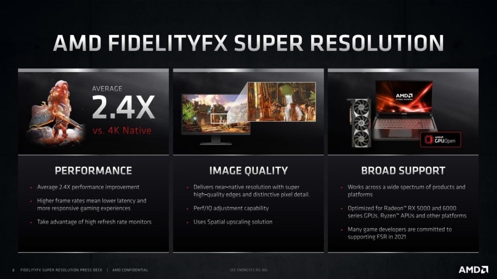 czym się wyróżnia amd fidelityfx super resolution