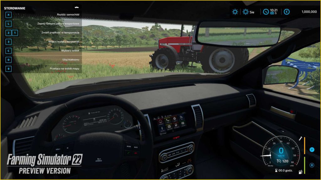 jazda samochodem w farming simulator 22