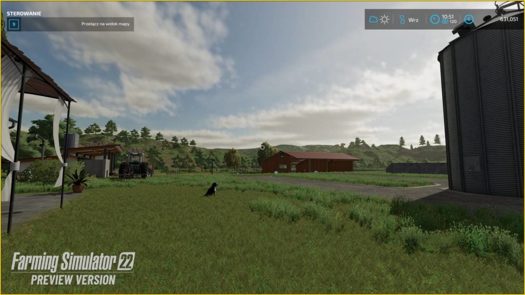widok na farmę w grze farming simulator 22