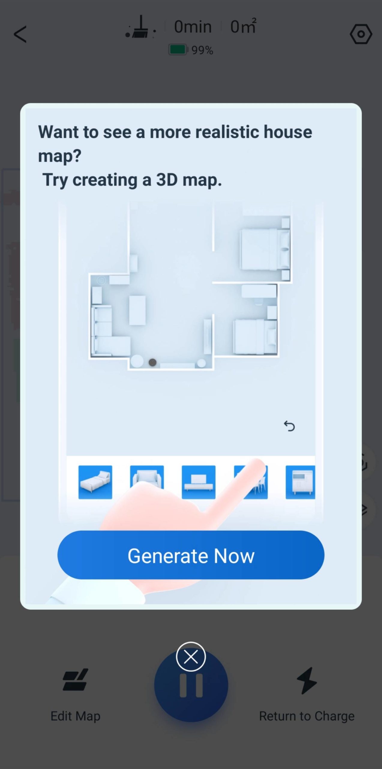 Widok mapy mieszkanie w 3D