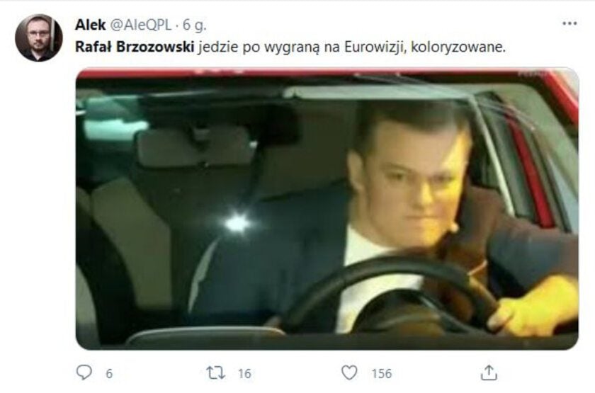 mem Rafał Brzozowski na Eurowizji 2021