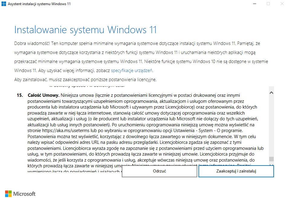 asystent instalacji windows 11