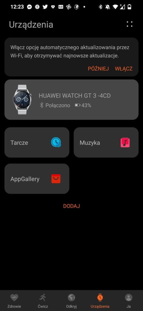 Huawei Watch GT 3 Elite aplikacja parowanie