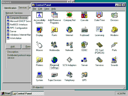interfejs windowsa 4.0 nt