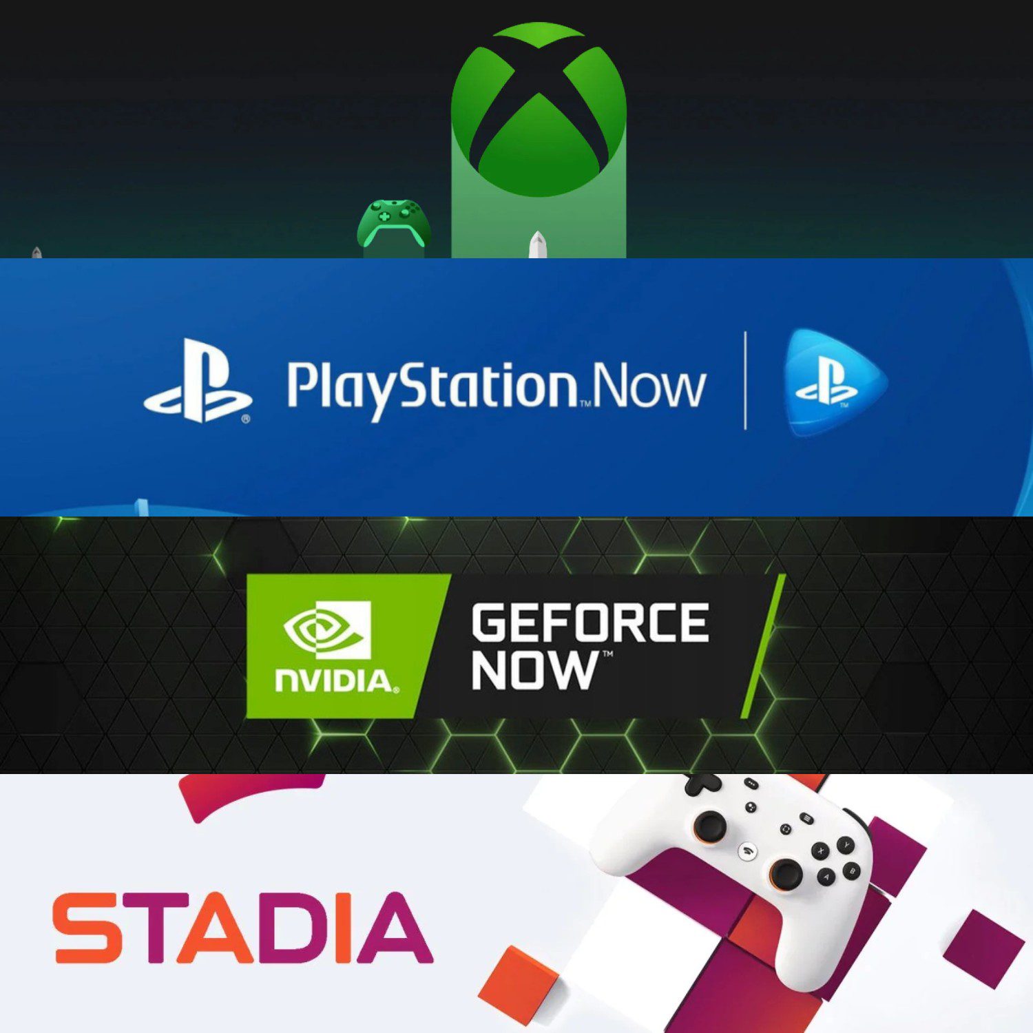 Google Stadia vs. GeForce Now vs. PlayStation Now vs. Project