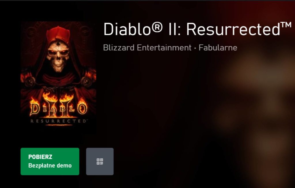 bezpłatne demo diablo 2 resurrected na konsole xbox