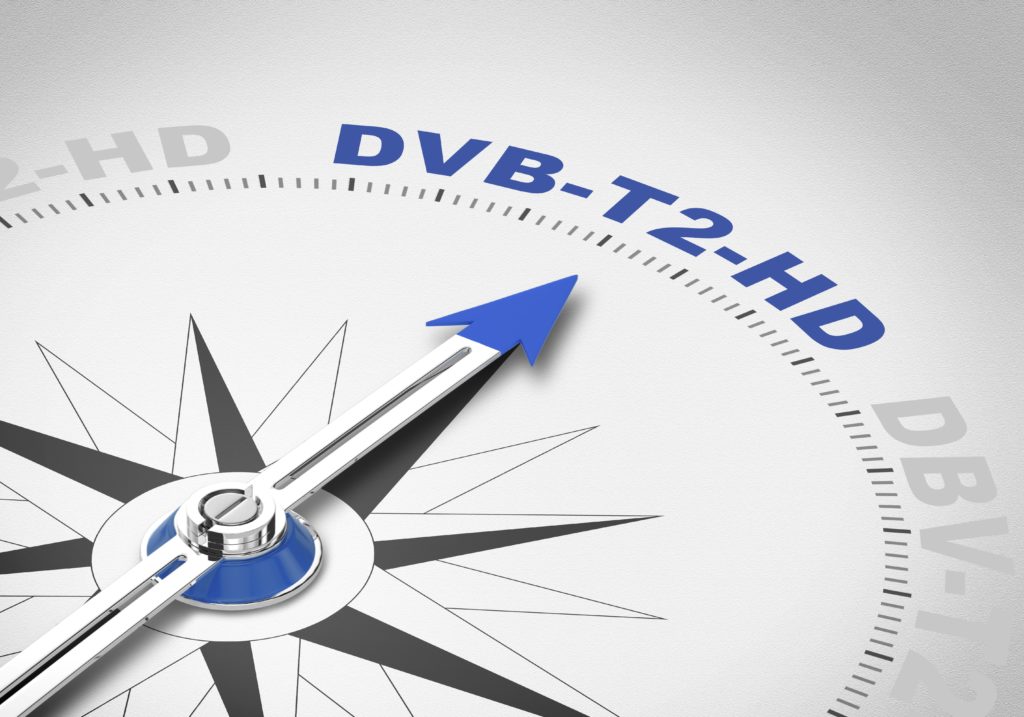 igła kompasu wskazuje DVB-T2